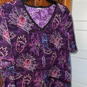 Disney Villains scrub top